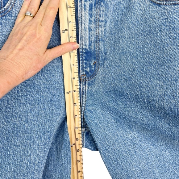 Abercrombie Curve Love Ultra High Rise 90s Straight Jean Sz 31 Short Blue AF - Picture 10 of 11